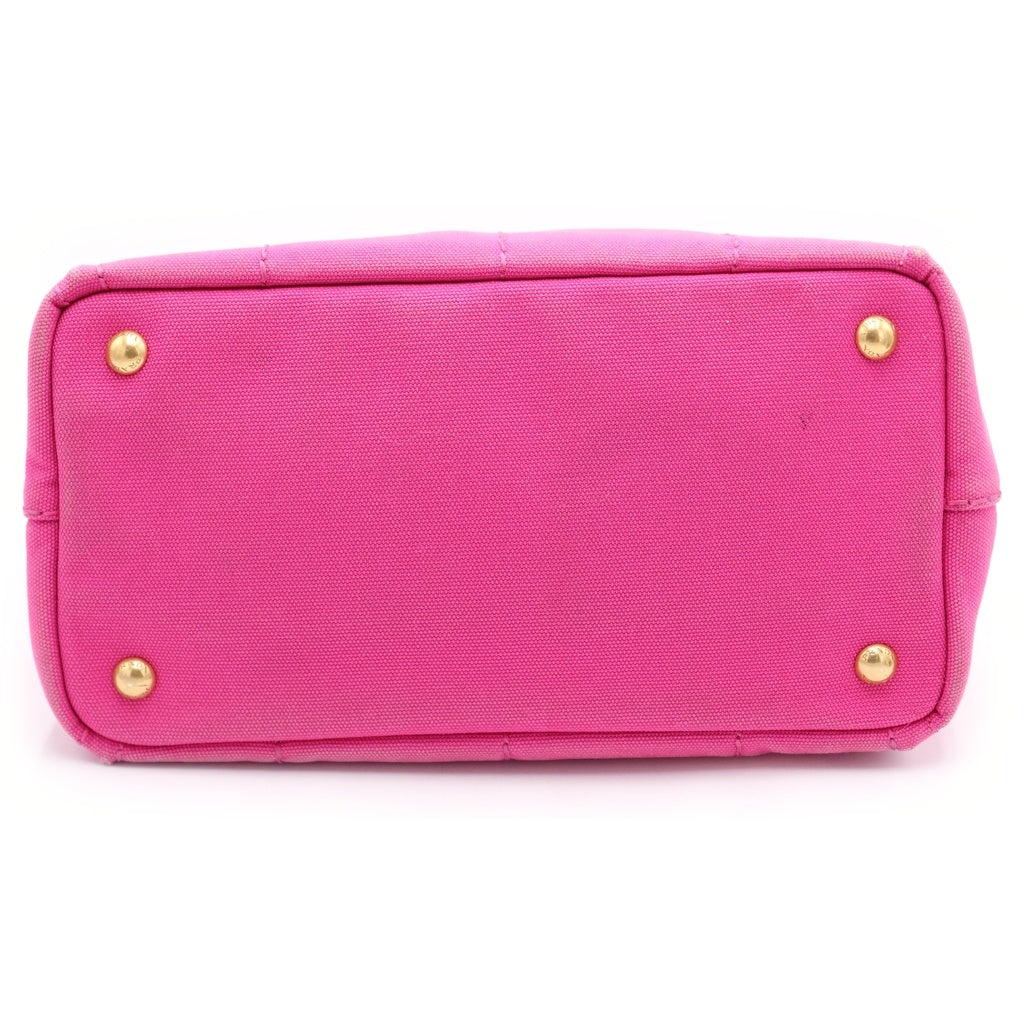 PRADA(プラダ) カナパ ミニ キャンバス 2WAY ハンドバッグ ショルダーバッグ ピンク BN2439 レディース