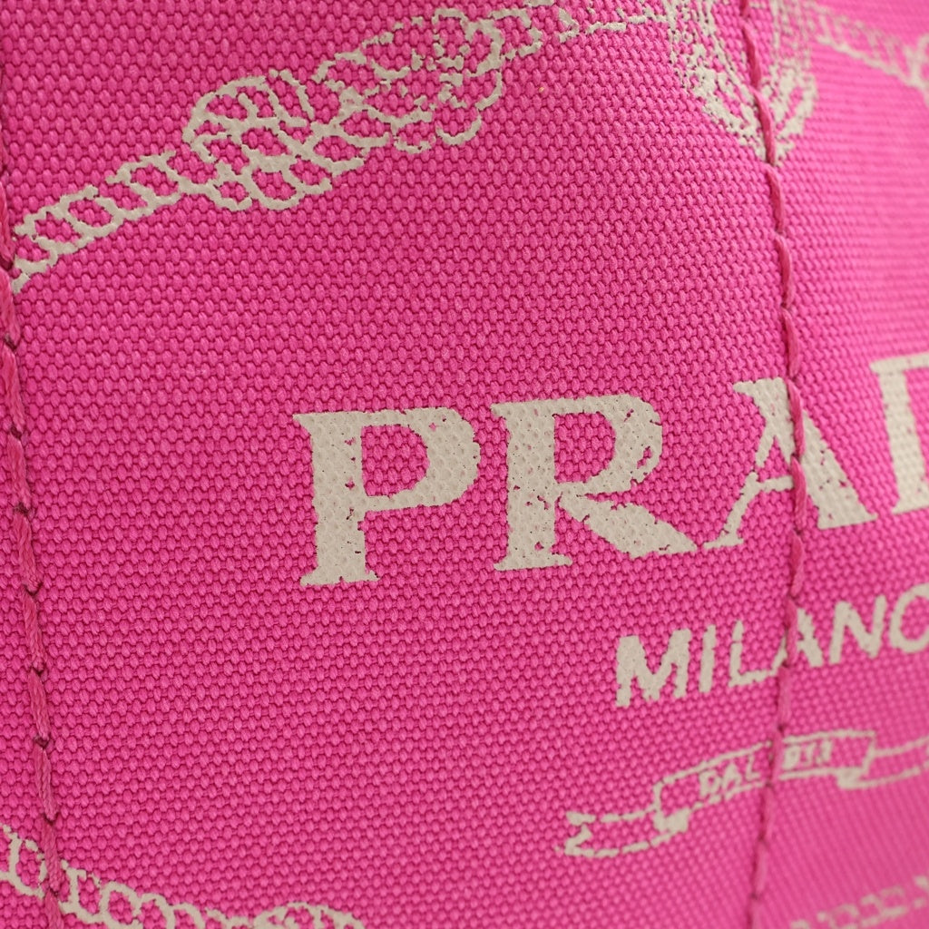PRADA(プラダ) カナパ ミニ キャンバス 2WAY ハンドバッグ ショルダーバッグ ピンク BN2439 レディース