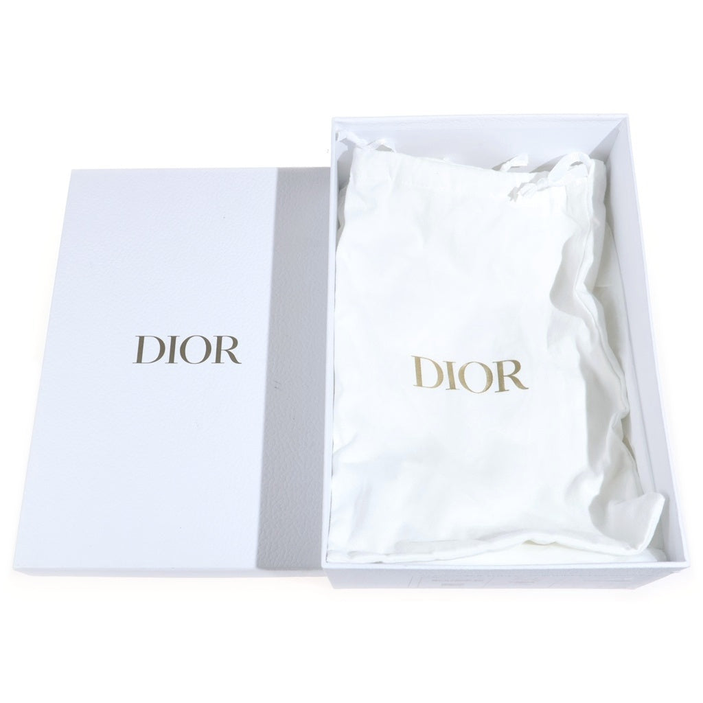 Christian Dior(クリスチャンディオール) カナージュ キルティング レザー バレリーナ シューズ フラット パンプス #38 ネイビー レディース