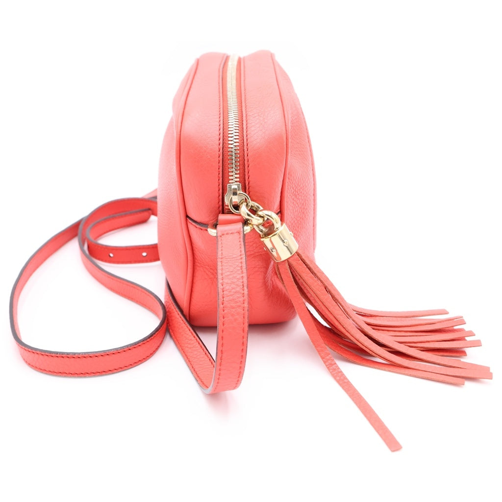 GUCCI(グッチ) ソーホー ショルダーバッグ サーモンピンク レザー 308364 ゴールド金具 レディース