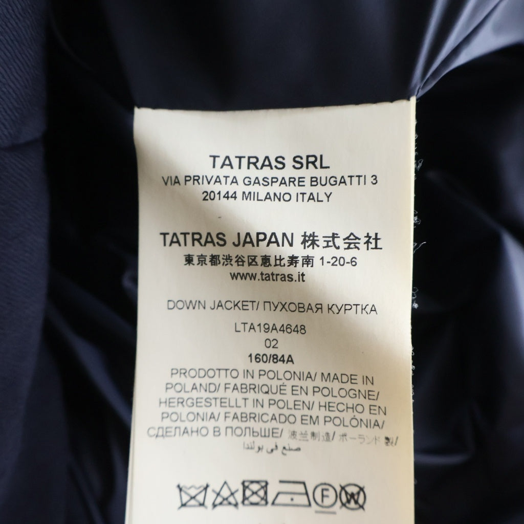 TATRAS(タトラス) SPINOSA スピノサ ノーカラー ジップアップ ダウンジャケット ネイビー LTA19A4648 レディース