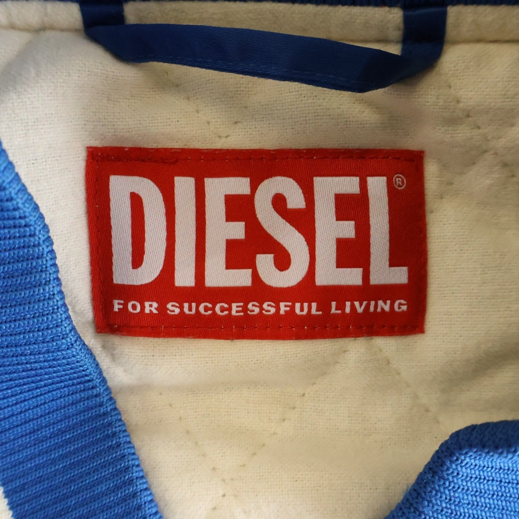 DIESEL(ディーゼル) J-START ボンバージャケット スタジャン パッチロゴ スナップボタン ブルー A12243 レディース