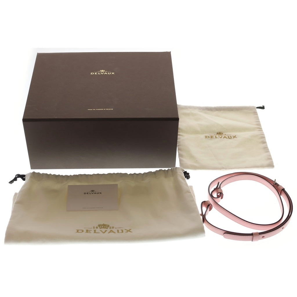 DELVAUX(デルボー) ブリヨン ミニ ハンド ショルダーバッグ 2WAY レザー ピンク レディース