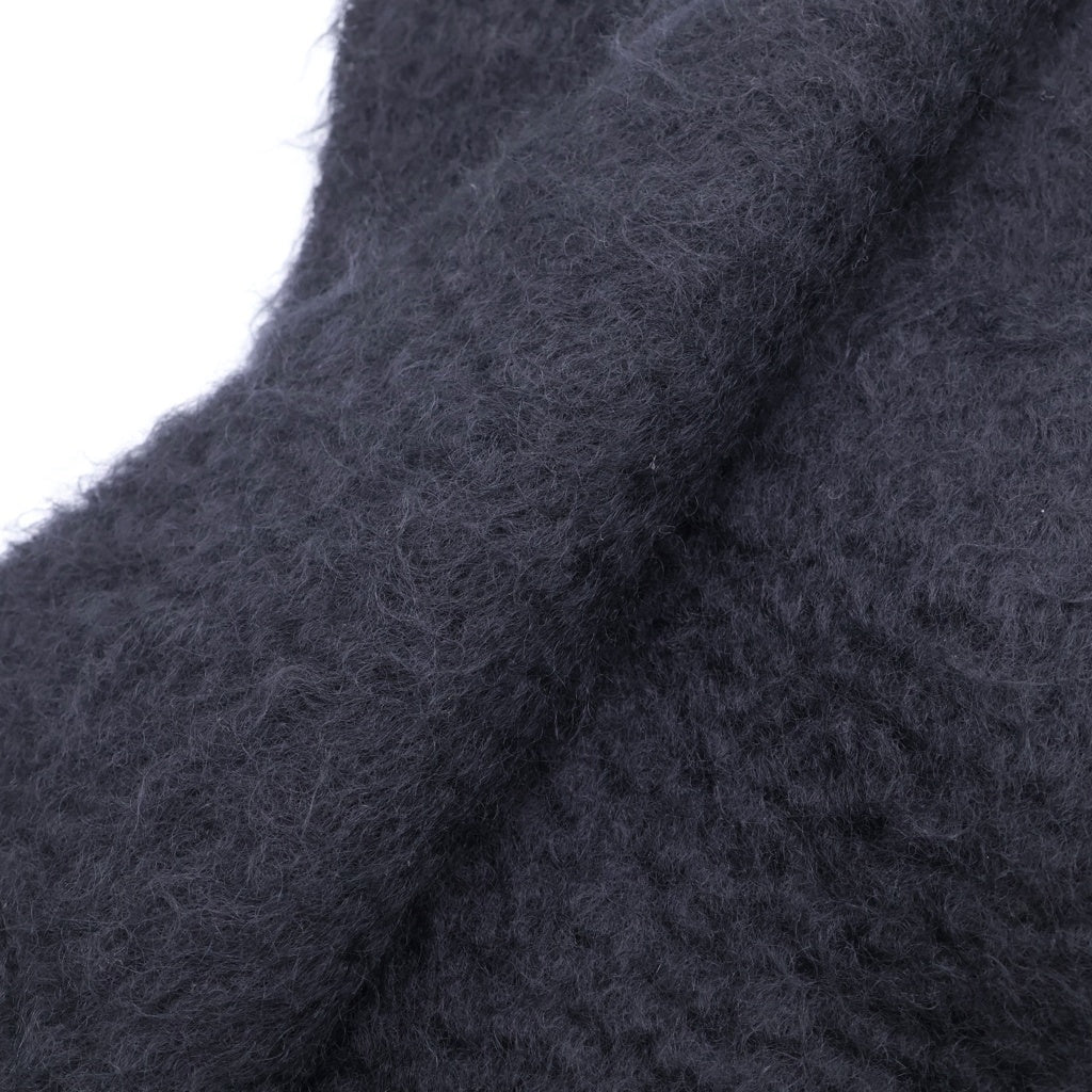 LOEWE(ロエベ) アナグラム フリンジスカーフ ウール モヘヤ ブラック F655254X01