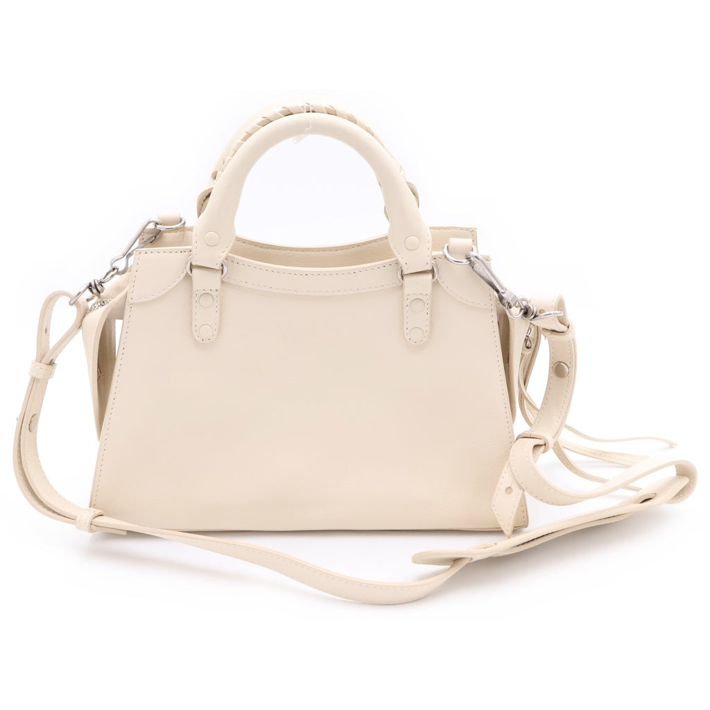 BALENCIAGA(バレンシアガ) ネオ クラシック シティ XS 2WAYハンドバッグ ショルダーバッグ アイボリー レザー 696495 シルバー金具 レディース