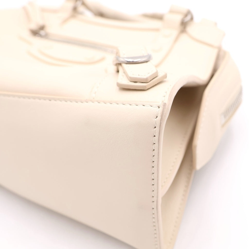 BALENCIAGA(バレンシアガ) ネオ クラシック シティ XS 2WAYハンドバッグ ショルダーバッグ アイボリー レザー 696495 シルバー金具 レディース