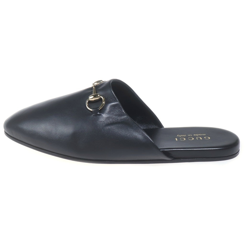 GUCCI(グッチ) ホースビット レザーミュール ブラック #9 850140