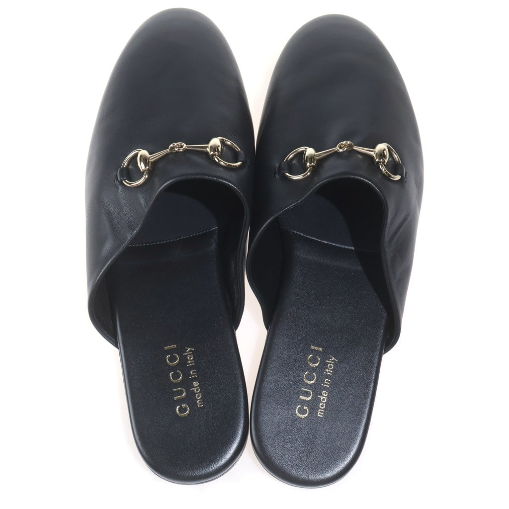 GUCCI(グッチ) ホースビット レザーミュール ブラック #9 850140