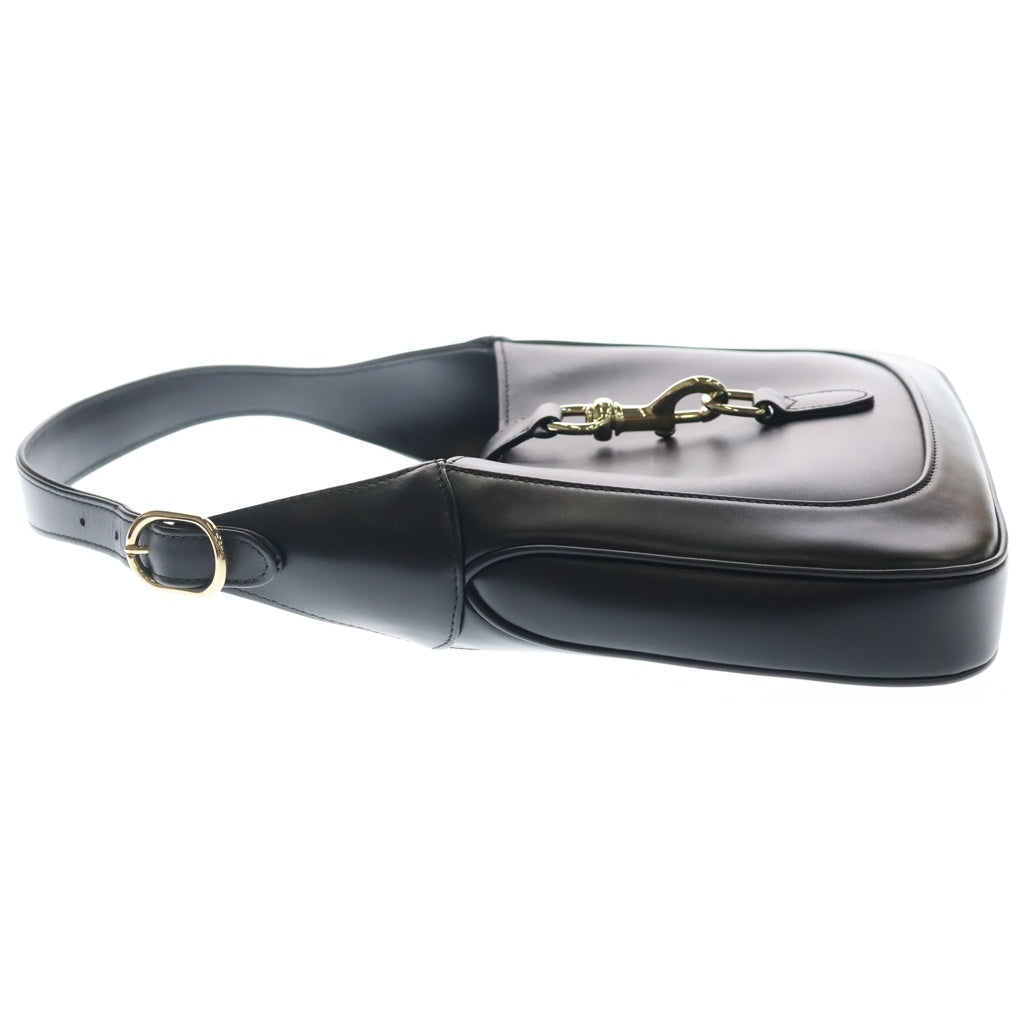 GUCCI(グッチ) ジャッキー1961 ミディアムショルダーバッグ ハンドバッグ ブラック レザー 782849 ゴールド金具 レディース