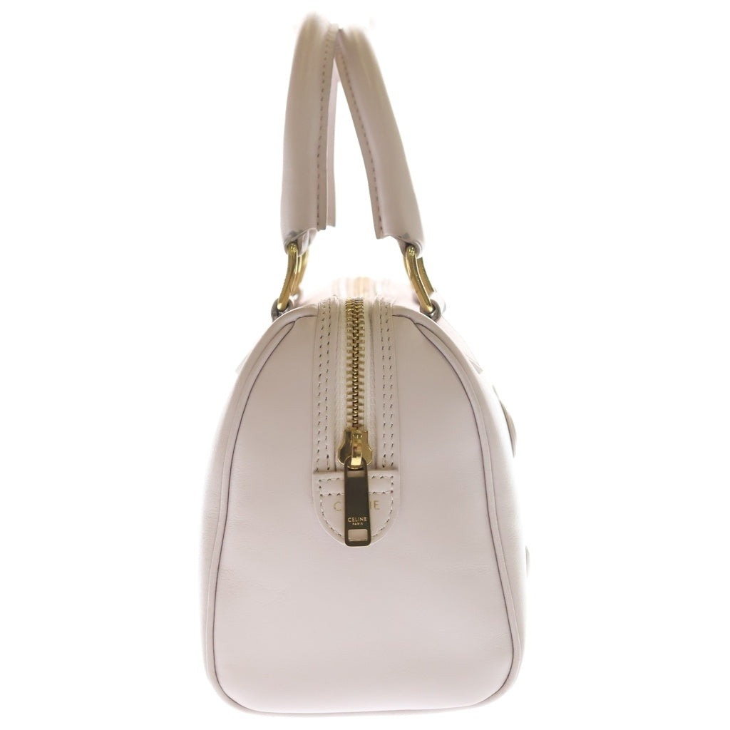 CELINE(セリーヌ) セリーヌ キュイル トリオンフ スモールボストン 2WAYハンドバッグ ショルダーバッグ ライトピンク レザー ゴールド金具 レディース