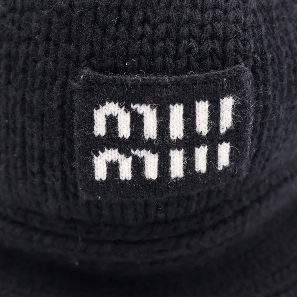 miumiu(ミュウミュウ) ニットバケットハット ブラック 57cm