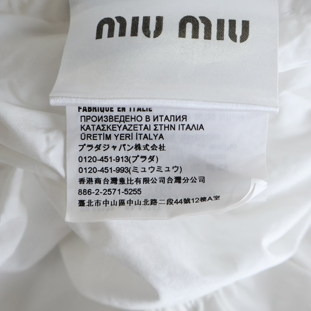 miumiu(ミュウミュウ) 長袖ブラウス ホワイト #38 レディース
