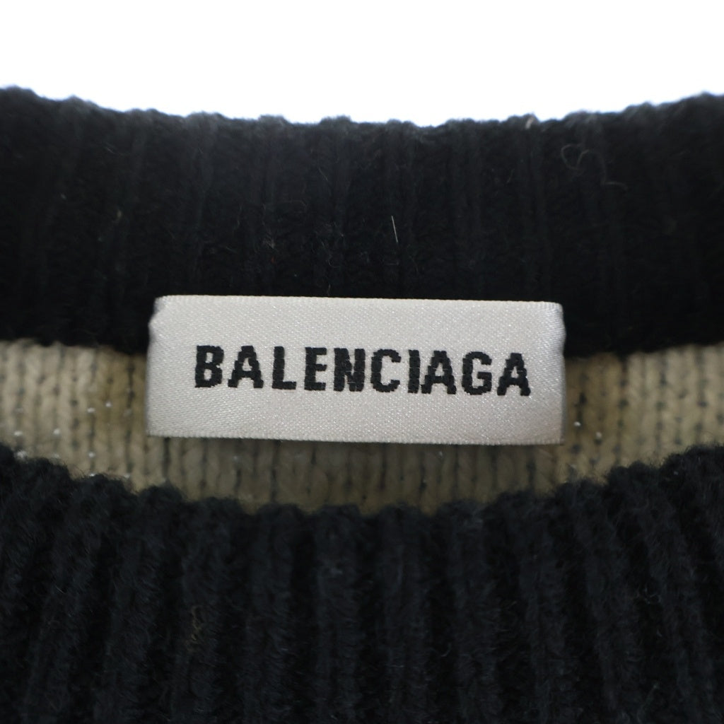 BALENCIAGA(バレンシアガ) ロゴ クロップドニット ブラック #S レディース