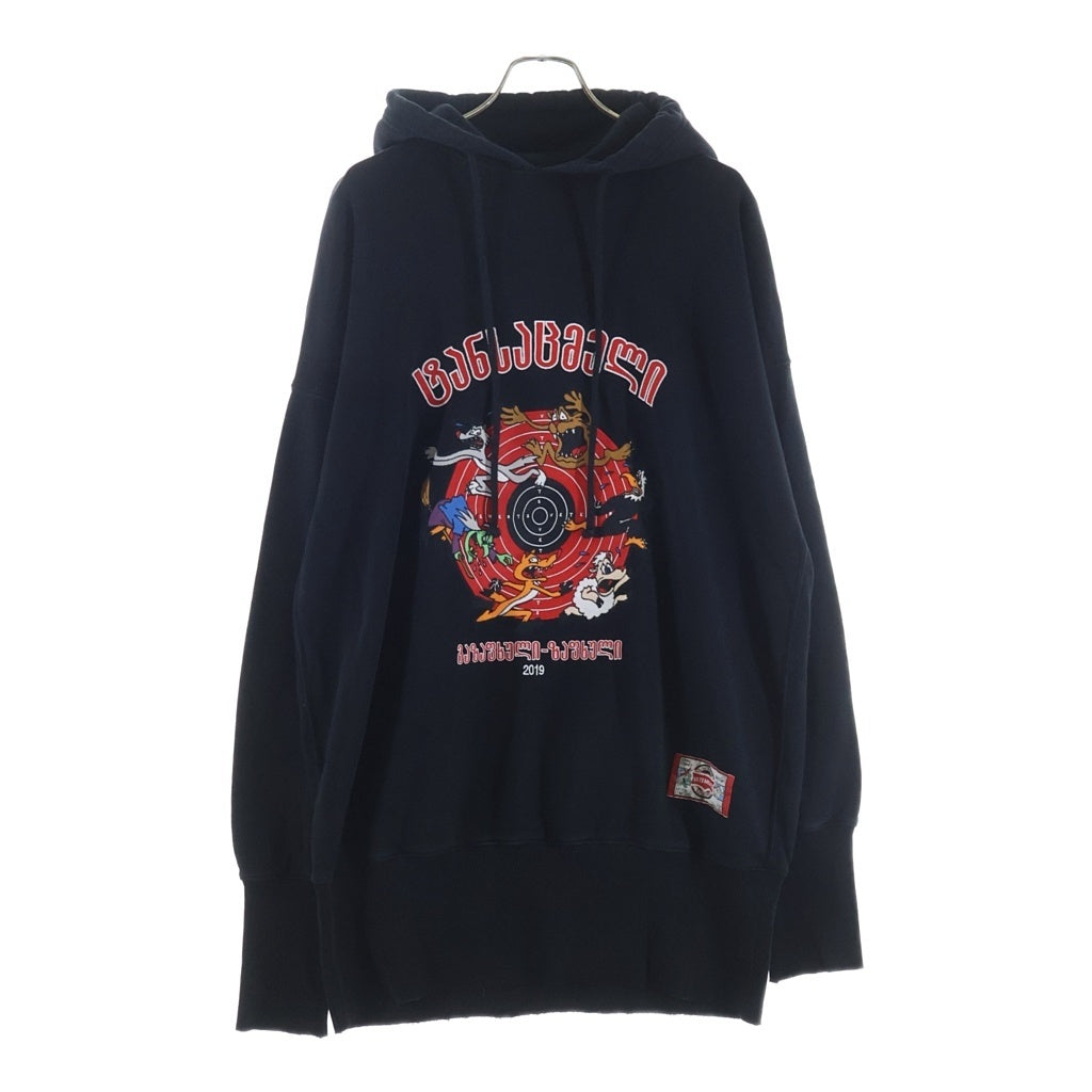 VETEMENTS(ヴェトモン) 19SS CARTOON HOODIE パーカー フーディー ブラック #M USS197010