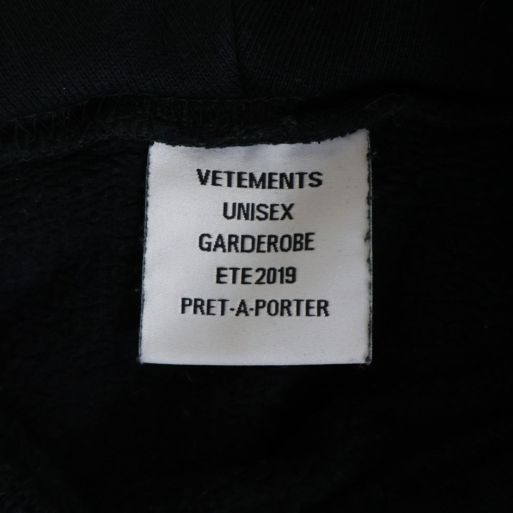 VETEMENTS(ヴェトモン) 19SS CARTOON HOODIE パーカー フーディー ブラック #M USS197010