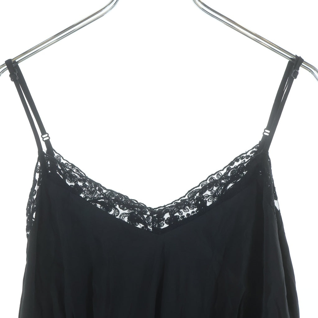 Simone Rocha(シモーネロシャ) 裾レースキャミワンピース ブラック #10 レディース