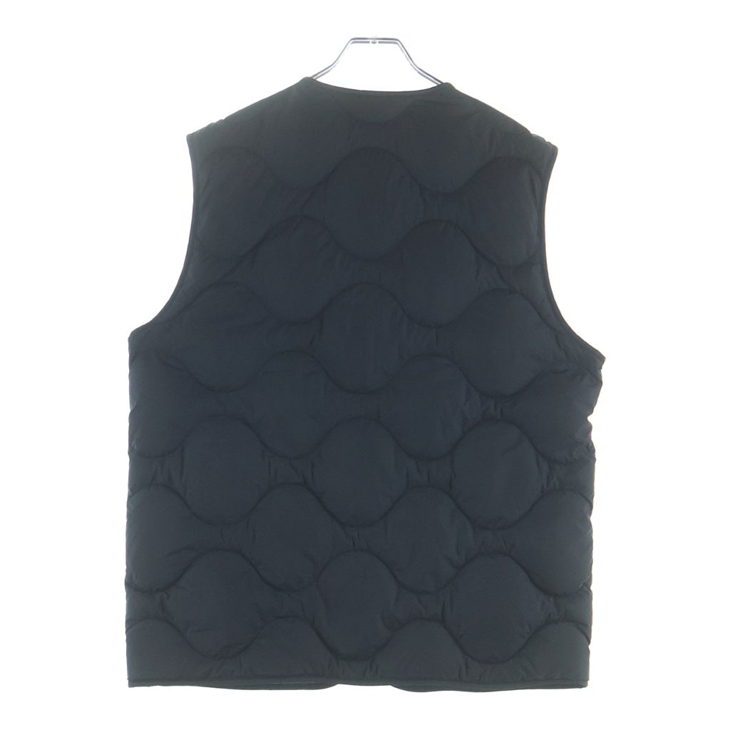 MONCLER(モンクレール) TAMBOSI GILET ジップアップ ダウンベスト ナイロン レザーパッチ ブラック C-ZIND-24-51644
