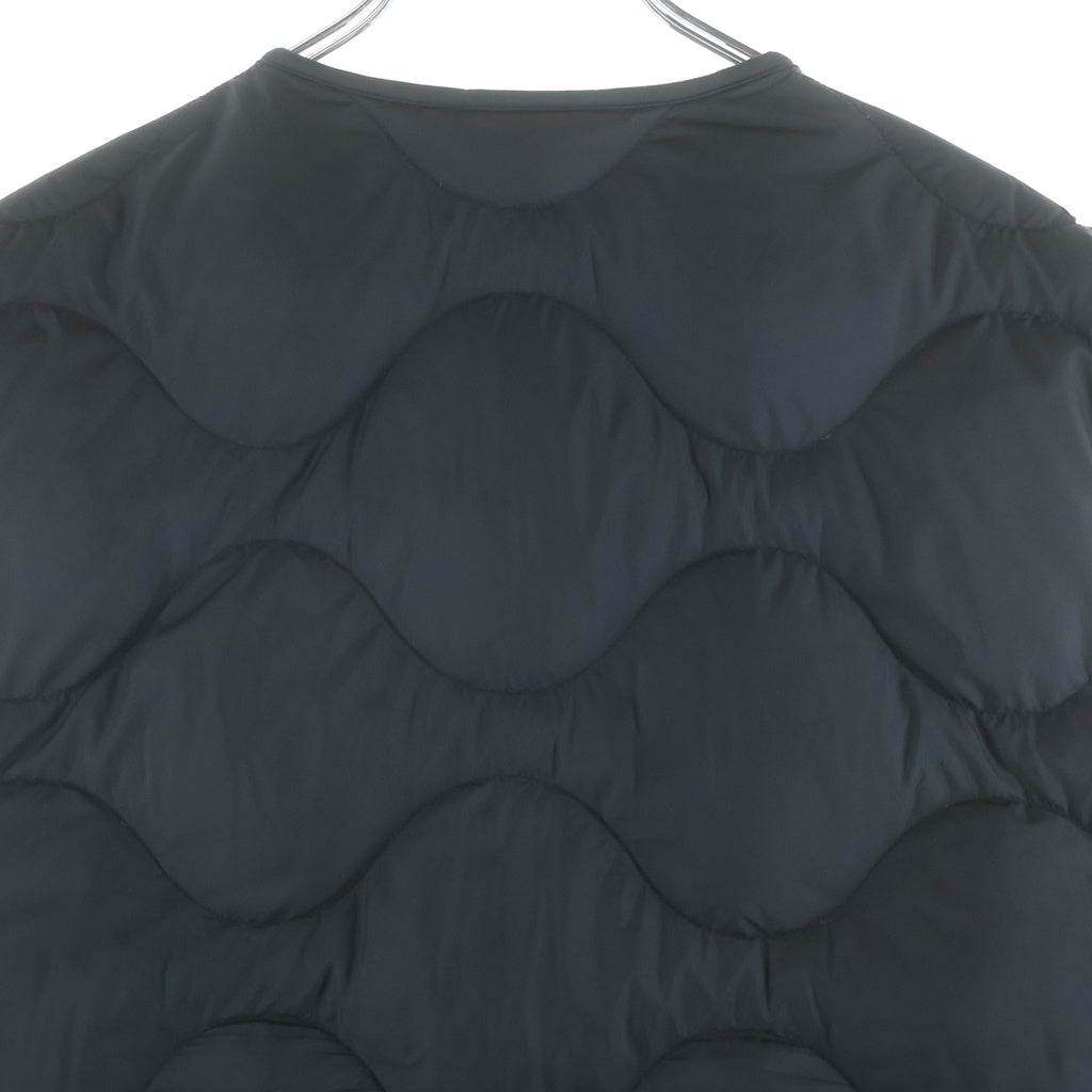 MONCLER(モンクレール) TAMBOSI GILET ジップアップ ダウンベスト ナイロン レザーパッチ ブラック C-ZIND-24-51644