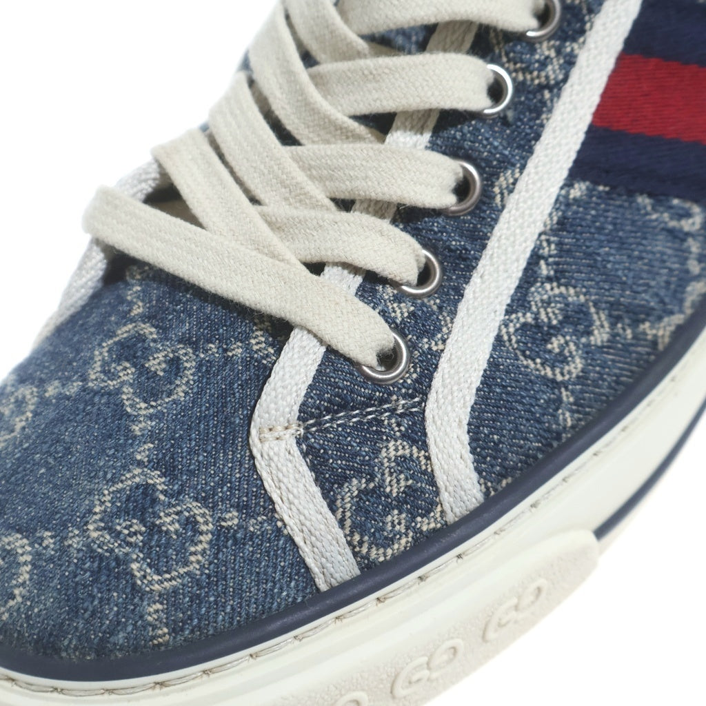 GUCCI(グッチ) GGキャンバス 1977 テニス ハイカットスニーカー インディゴブルー