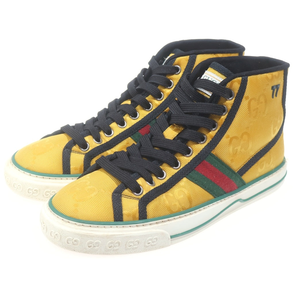 GUCCI(グッチ) GGキャンバス 1977 テニス ハイカットスニーカー イエロー