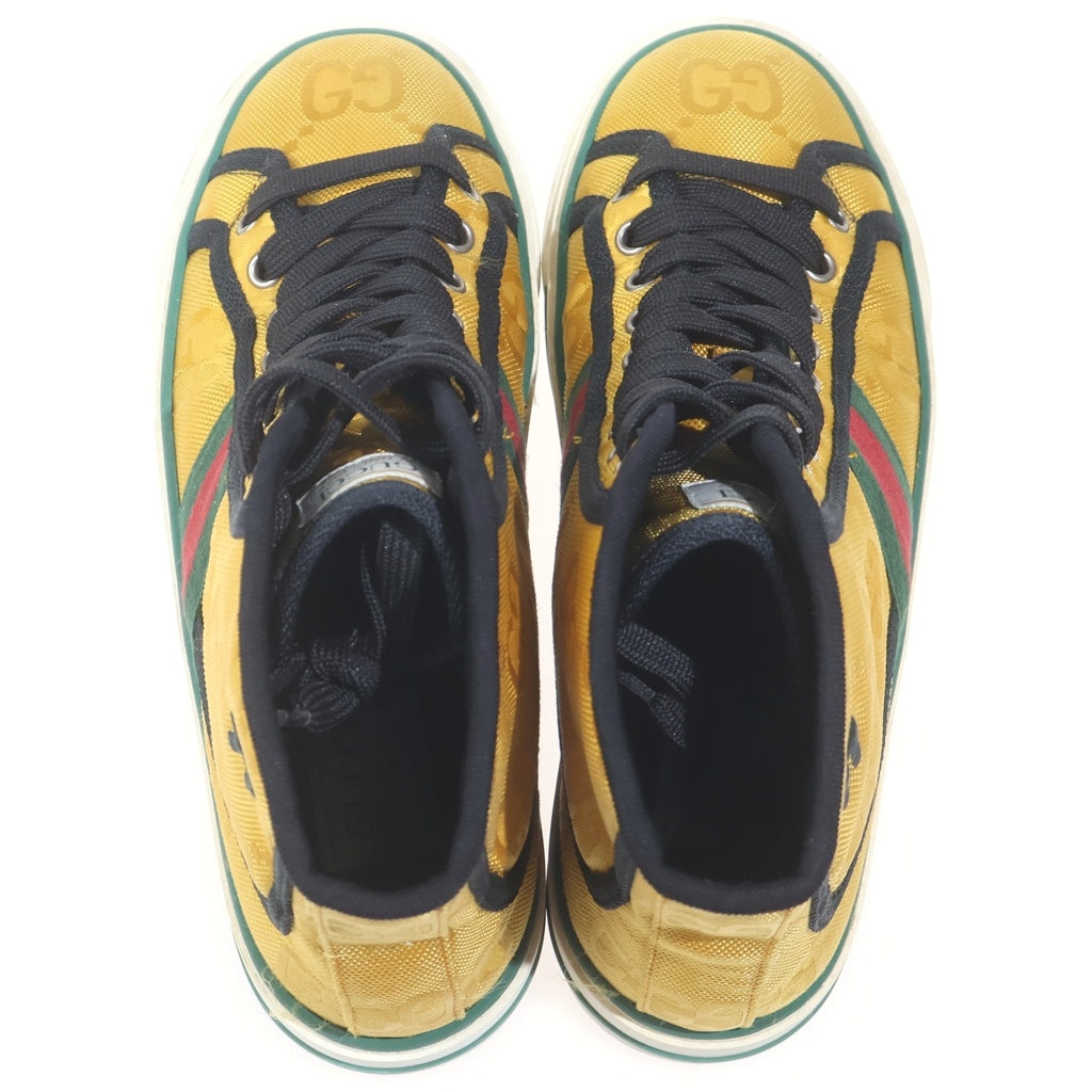 GUCCI(グッチ) GGキャンバス 1977 テニス ハイカットスニーカー イエロー