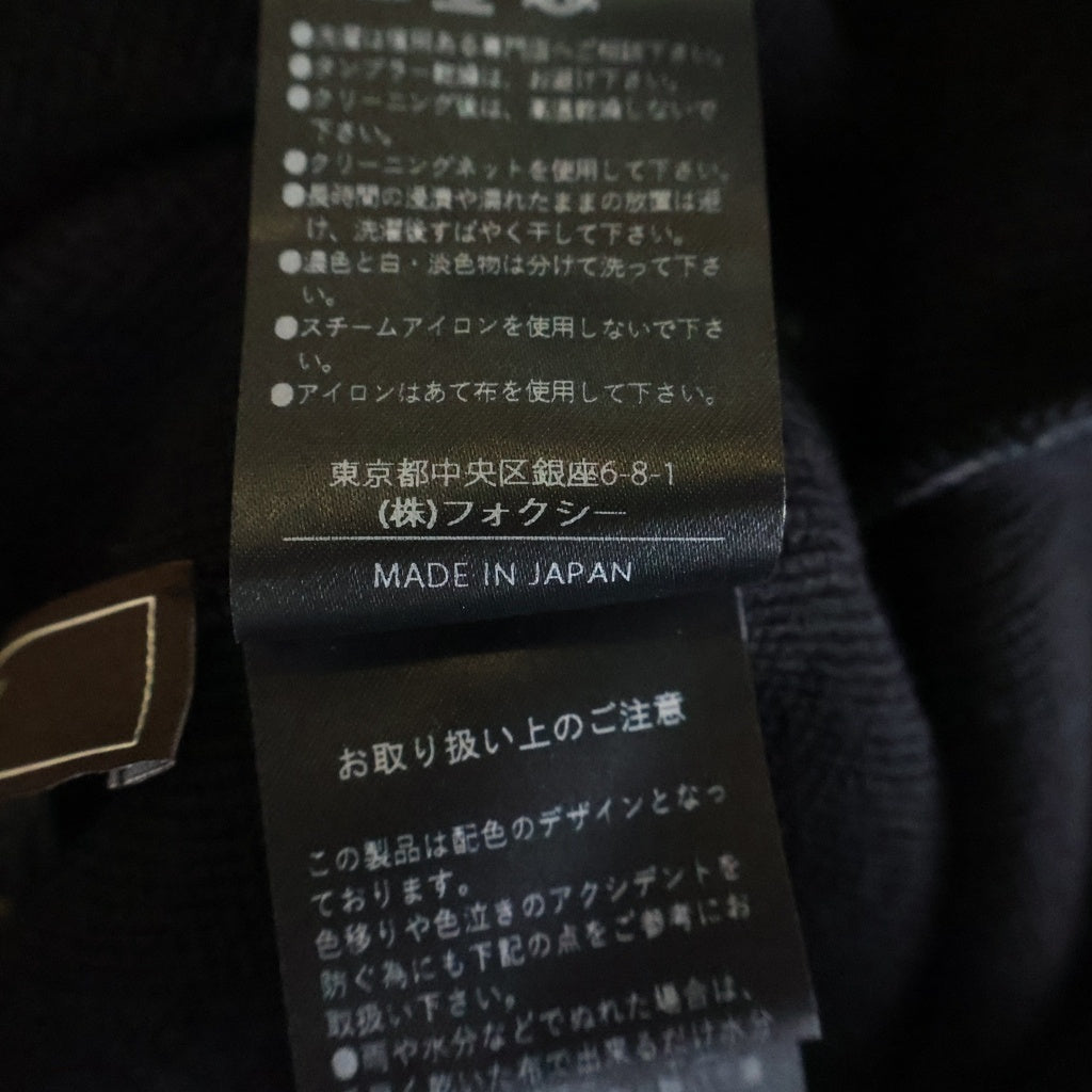 FOXEY(フォクシー) ウール 襟付き 長袖 ニットワンピース ニットドレス ロングワンピース オードリー #38 ブラック 45450 レディース