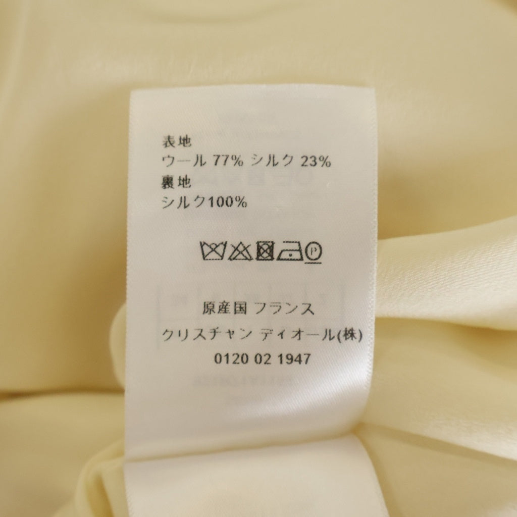 Christian Dior(クリスチャンディオール) ビードレス ウール×シルク 半袖 ワンピース チュニック #34 アイボリー 921R71A1166 レディース