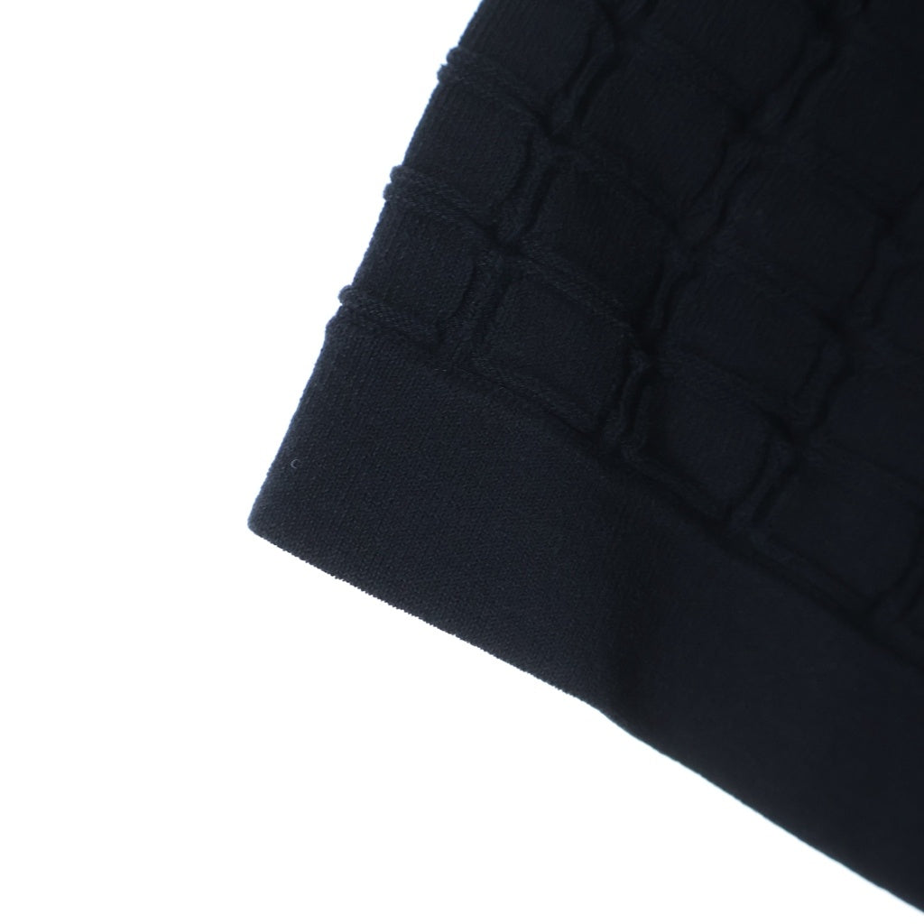 CHANEL(シャネル) ココボタン ワッフル フロントポケット コットン×ナイロン 半袖 ワンピース #34 ネイビー P47576K06087 レディース