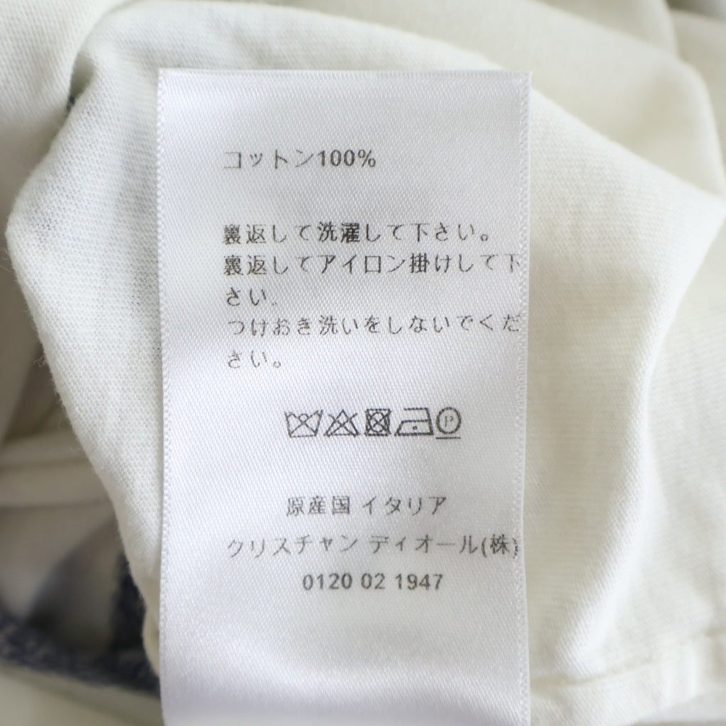 Christian Dior(クリスチャンディオール) シグネチャーバンド ロゴ コットン 半袖 Tシャツ カットソー #XS ホワイト 143T04A4043 レディース