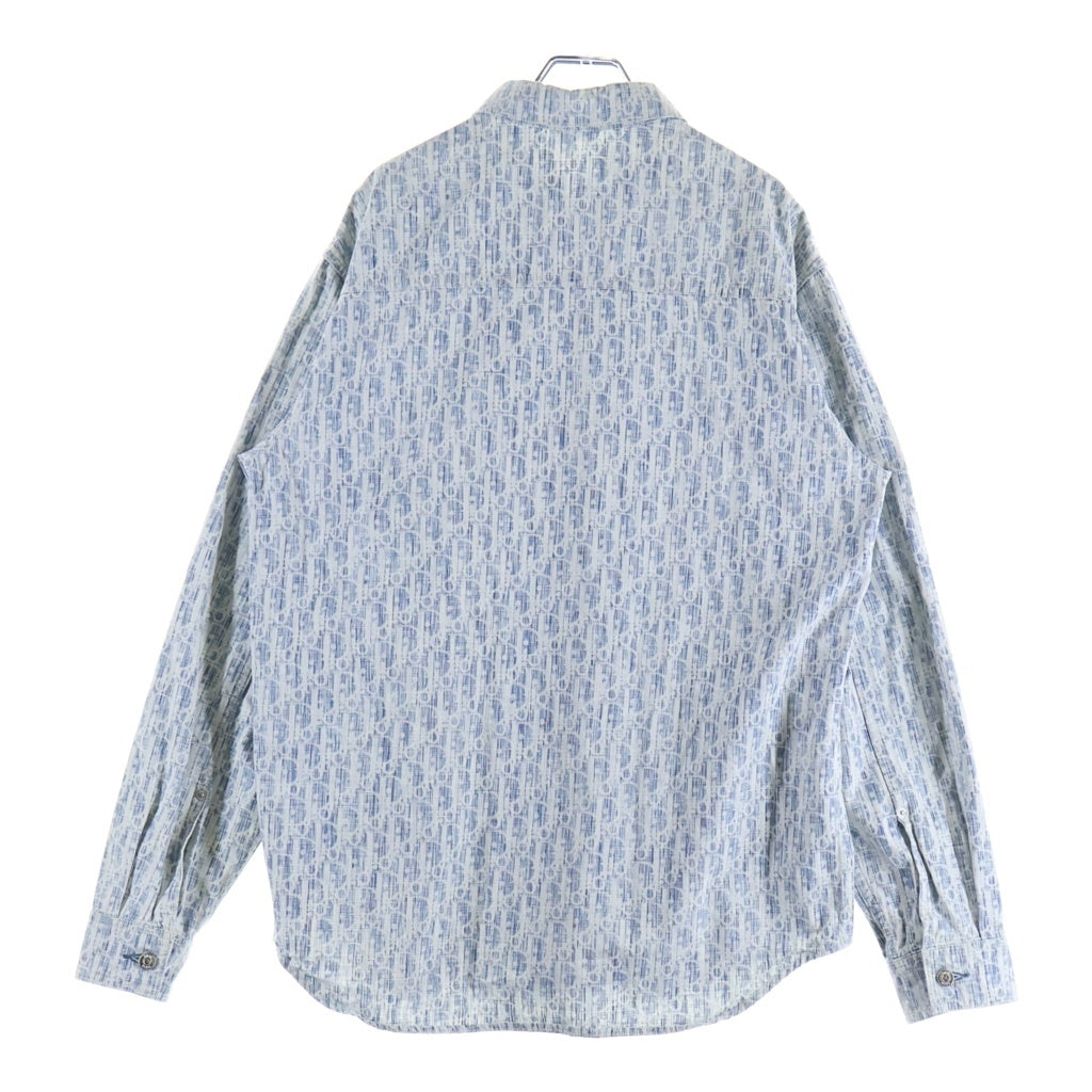 Christian Dior(クリスチャンディオール) 20AW オブリーク コットン デニムジャケット 長袖 デニムシャツ #39 ブルー 013D585BY989 レディース