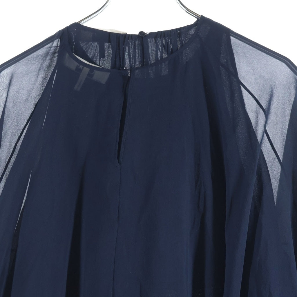 Chloe(クロエ) シルク レースワンピース セットワンピース ノースリーブ ドレス #34 ネイビー レディース