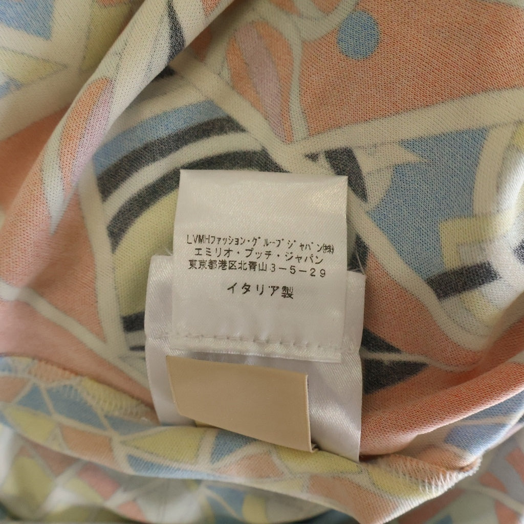 EMILIO PUCCI(エミリオプッチ) レーヨン×シルク ノースリーブ ワンピース #38 マルチカラー 61RI51 レディース