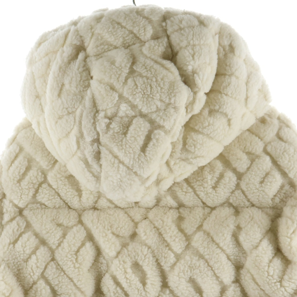 FENDI(フェンディ) FFウール フーデッドブルゾン ジップアップ ジャケット フード アイボリー FAN133 AQB1 レディース