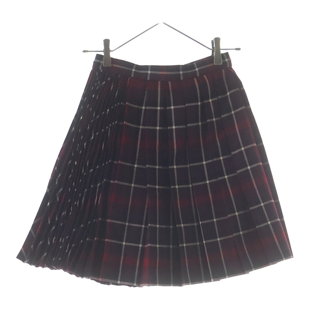 Christian Dior(クリスチャンディオール) プリーツスカート レッド/パープル #34 351J33A1463 レディース
