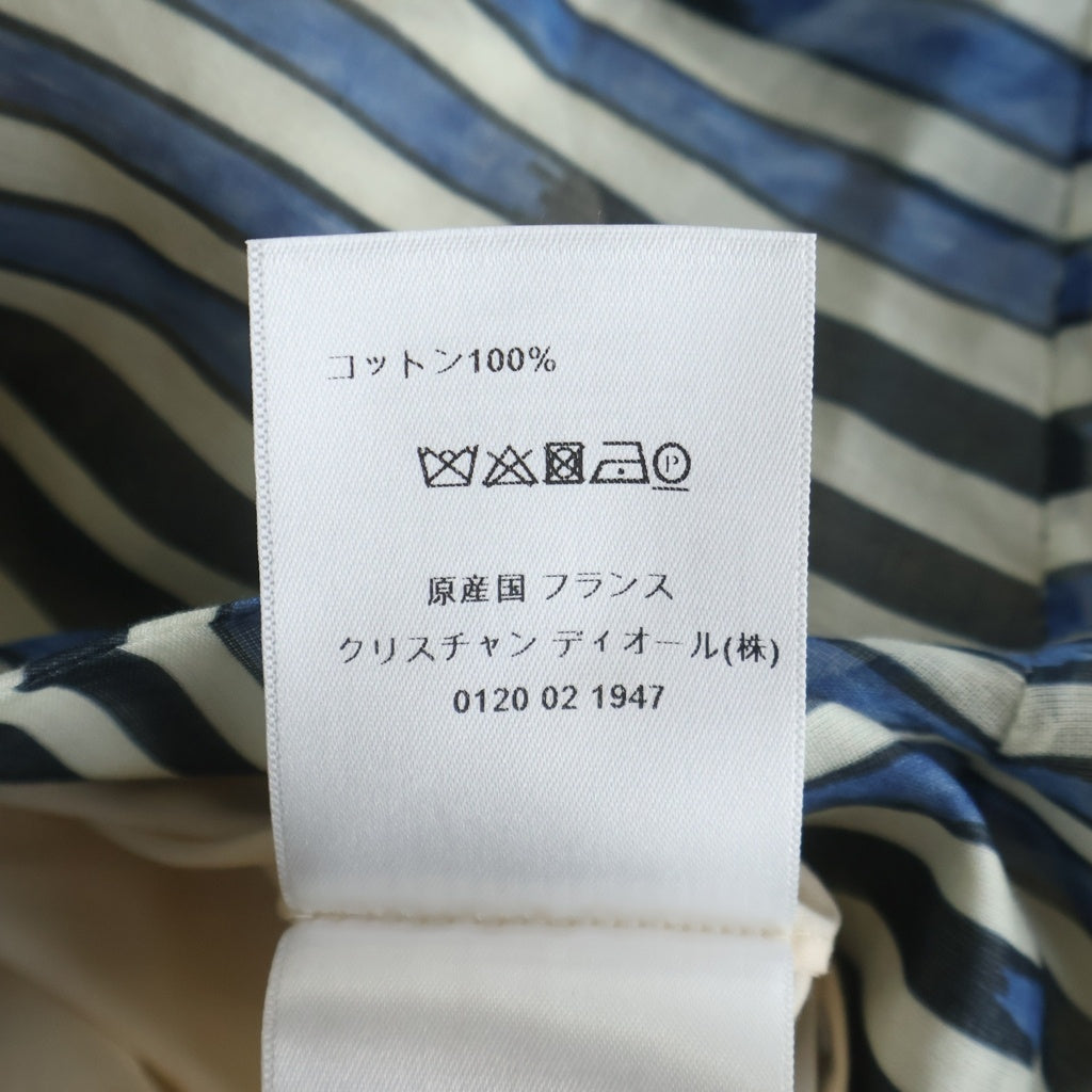 Christian Dior(クリスチャンディオール) 21SS Dior Palms Short Sleeve Shirt Midi Dress パームズ 半袖ドレス ワンピース ハーフボタン ブルー/ブラック/ホワイト 121R43A3659 レディース