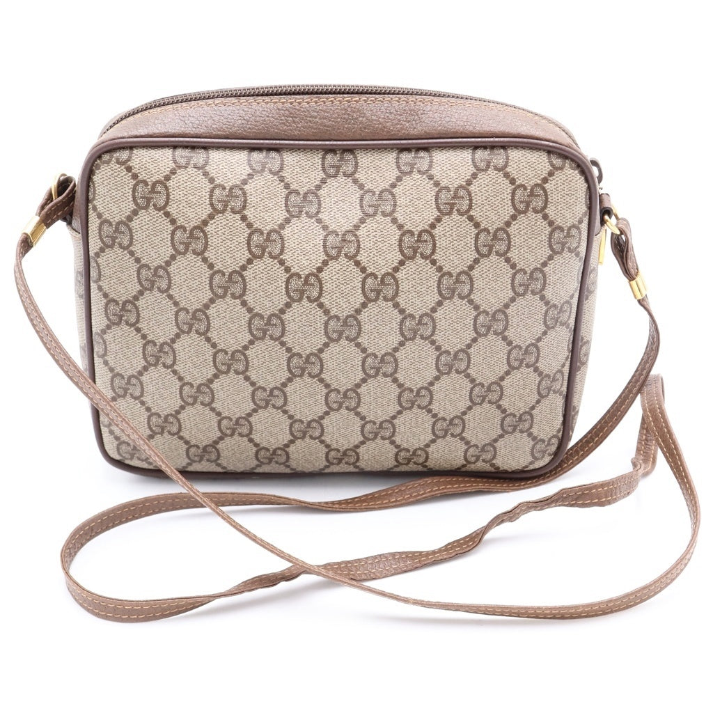 GUCCI(グッチ) オールドグッチ GGスプリーム PVC レザー ショルダーバッグ ブラウン 007・115・6423 レディース