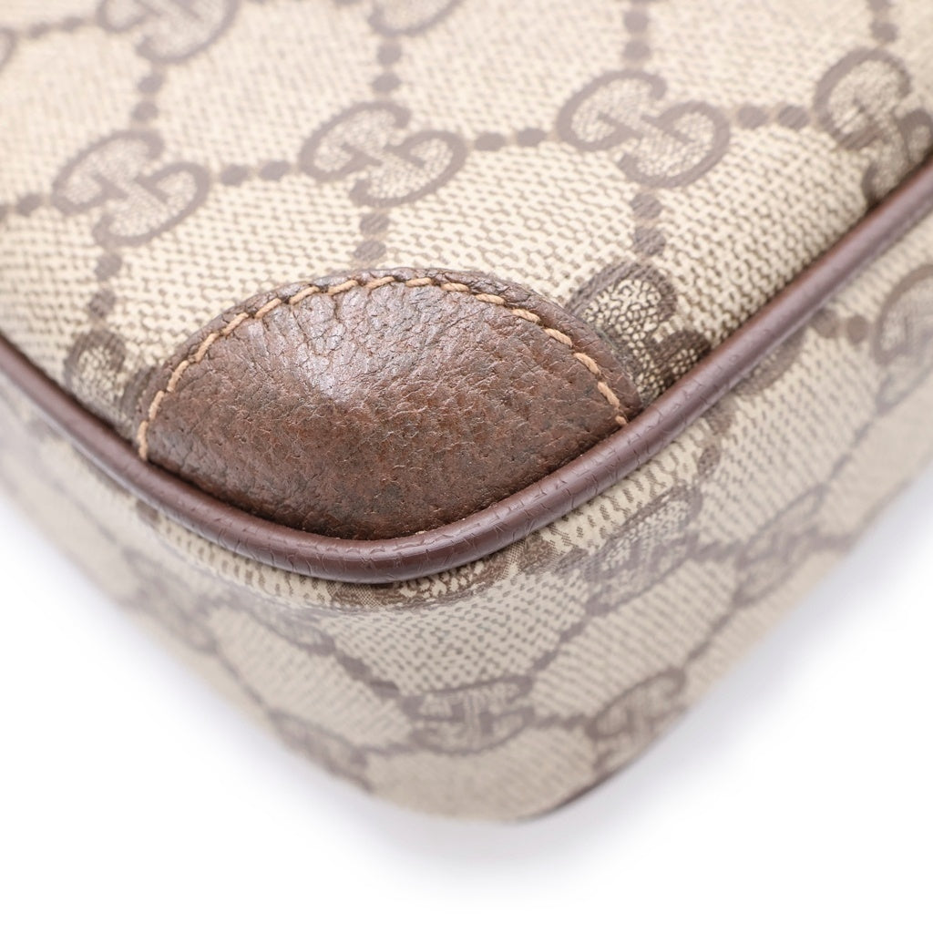 GUCCI(グッチ) オールドグッチ GGスプリーム PVC レザー ショルダーバッグ ブラウン 007・115・6423 レディース