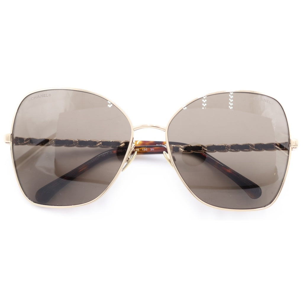 CHANEL(シャネル) バタフライシェイプ サングラス アイウェア 59□16 ブラウン/ゴールド 4274-Q レディース