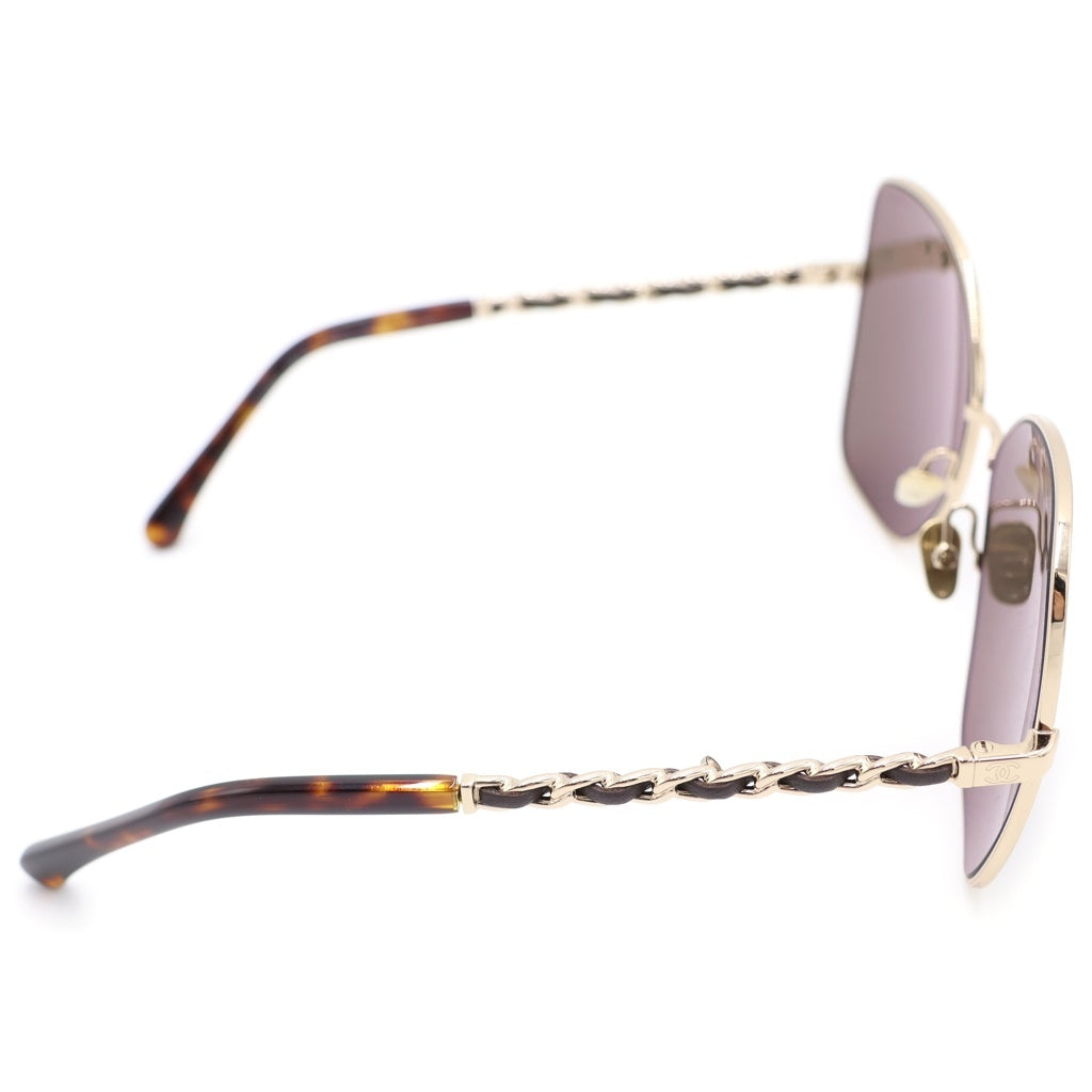 CHANEL(シャネル) バタフライシェイプ サングラス アイウェア 59□16 ブラウン/ゴールド 4274-Q レディース