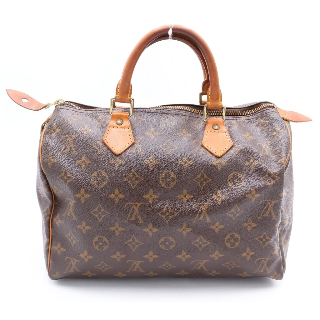 LOUIS VUITTON(ルイヴィトン) モノグラム スピーディ30 PVC レザー ハンドバッグ ミニボストンバッグ ブラウン M41526 レディース