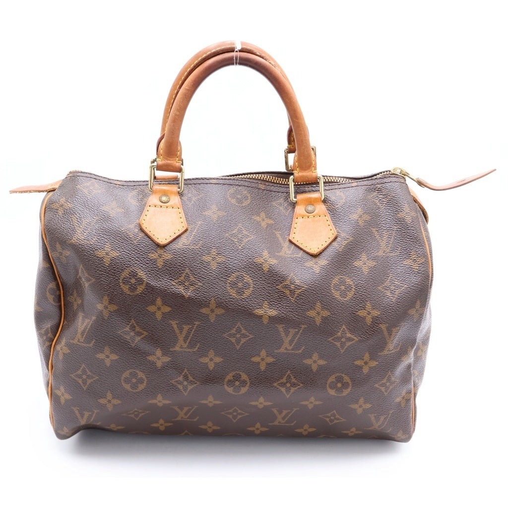 LOUIS VUITTON(ルイヴィトン) モノグラム スピーディ30 PVC レザー ハンドバッグ ミニボストンバッグ ブラウン M41526 レディース