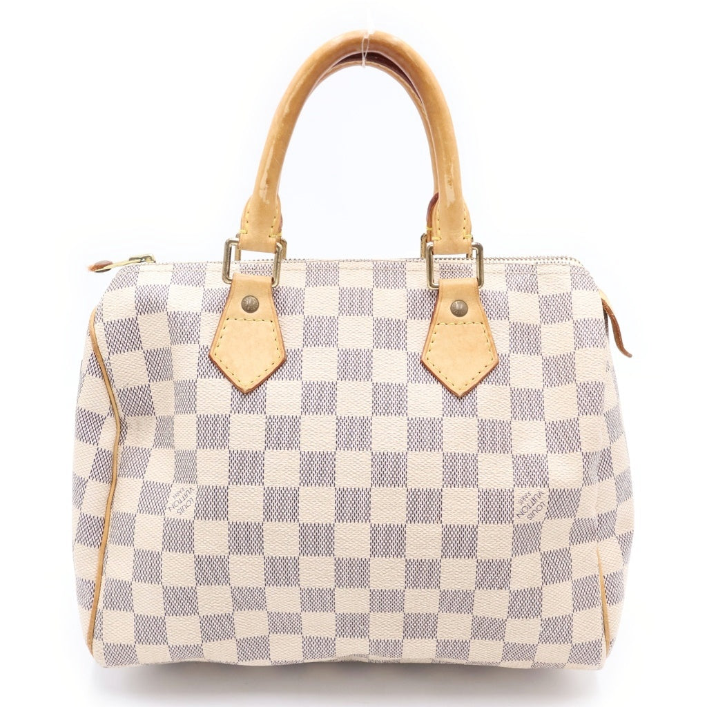LOUIS VUITTON(ルイヴィトン) ダミエアズール スピーディ25 PVC レザー ハンドバッグ ホワイト N41534