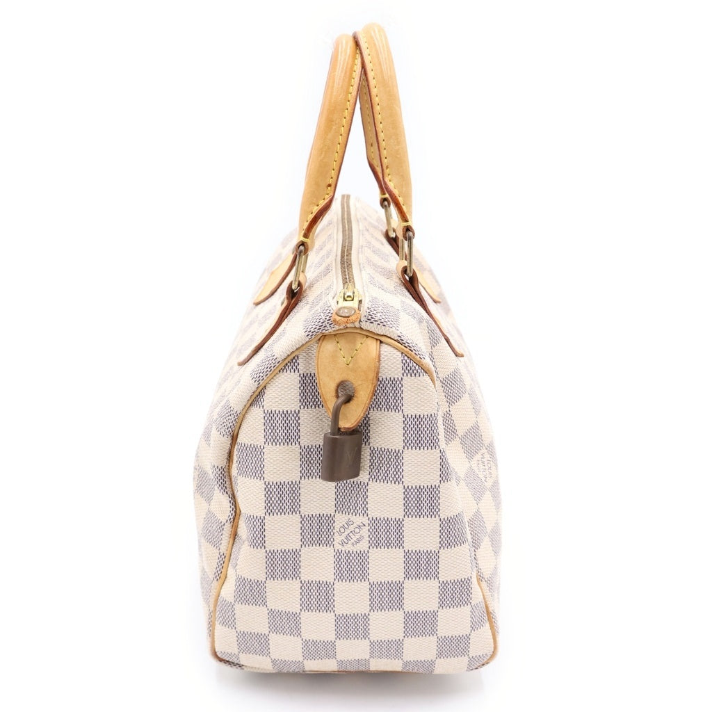 LOUIS VUITTON(ルイヴィトン) ダミエアズール スピーディ25 PVC レザー ハンドバッグ ホワイト N41534