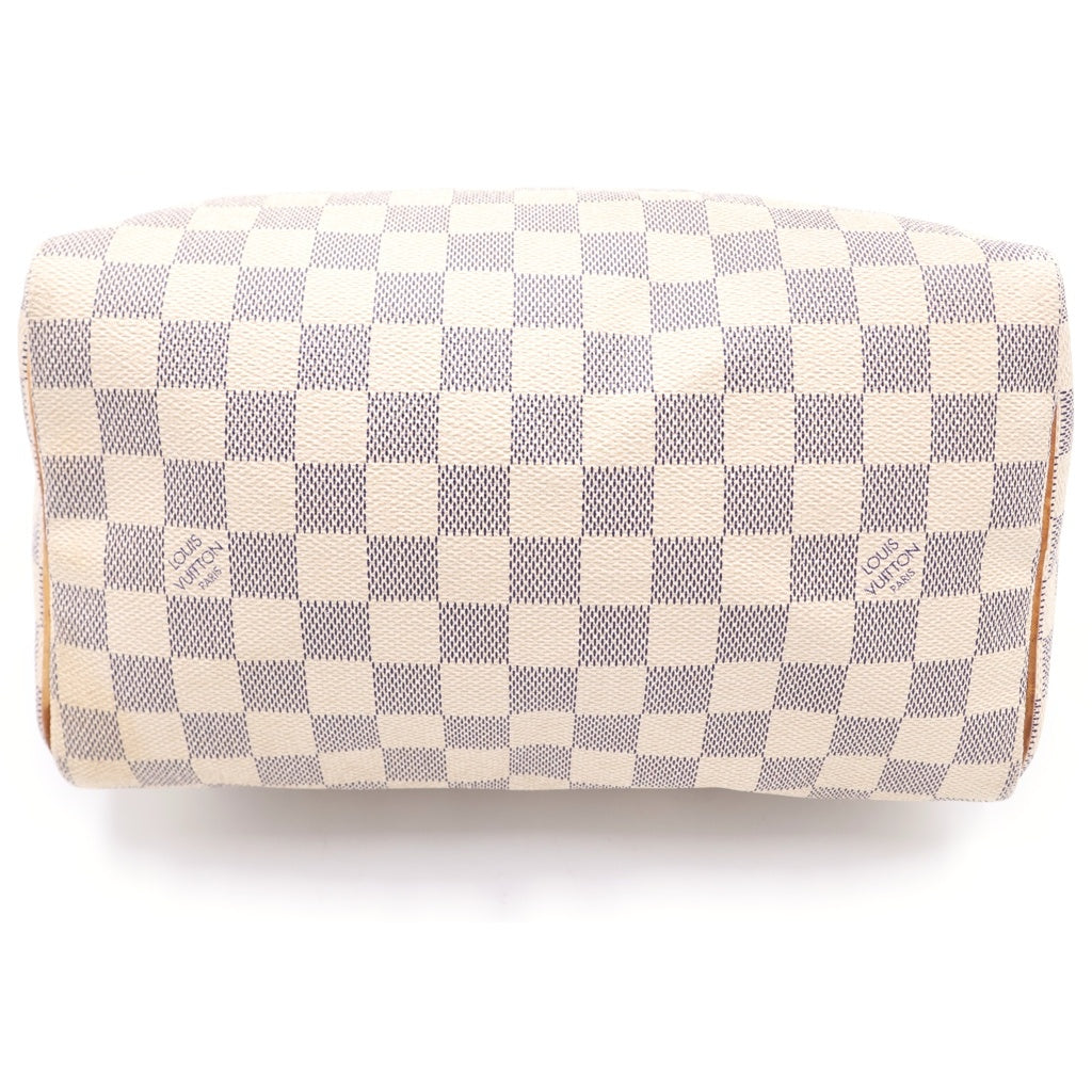 LOUIS VUITTON(ルイヴィトン) ダミエアズール スピーディ25 PVC レザー ハンドバッグ ホワイト N41534