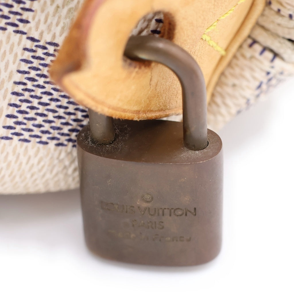 LOUIS VUITTON(ルイヴィトン) ダミエアズール スピーディ25 PVC レザー ハンドバッグ ホワイト N41534