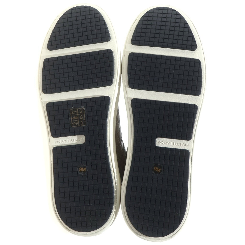 TORY BURCH(トリー バーチ) ロゴ モノグラム レザー ローカットスニーカー ベージュ レディース