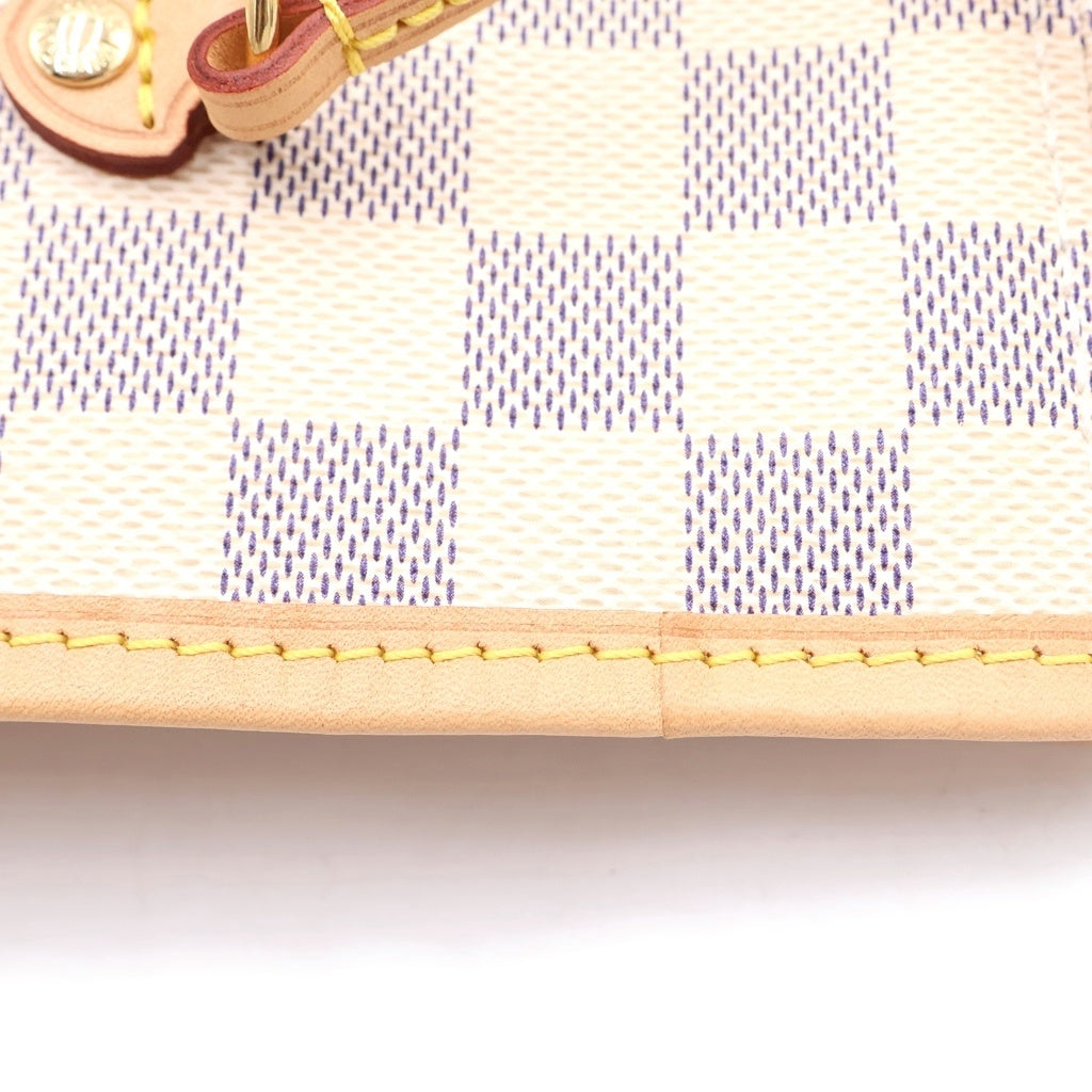 LOUIS VUITTON(ルイヴィトン) ダミエアズール ネヴァーフルMM ハンドバッグ トートバッグ アイボリー×ブラウン N40604 ゴールド金具 レディース