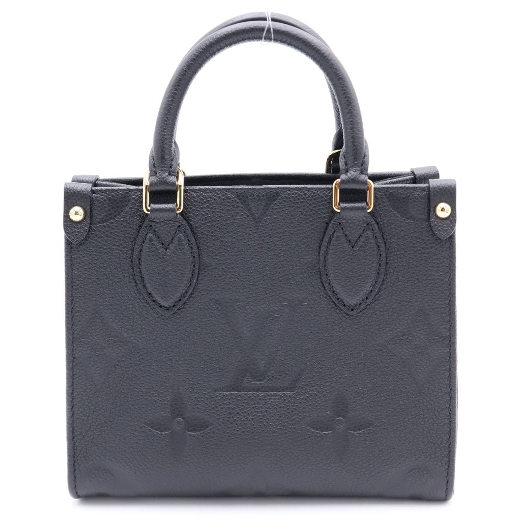 LOUIS VUITTON(ルイヴィトン) モノグラム・アンプラント オンザゴーBB 2WAYハンドバッグ ショルダーバッグ ブラック ノワール レザー M46993 ゴールド金具 レディース