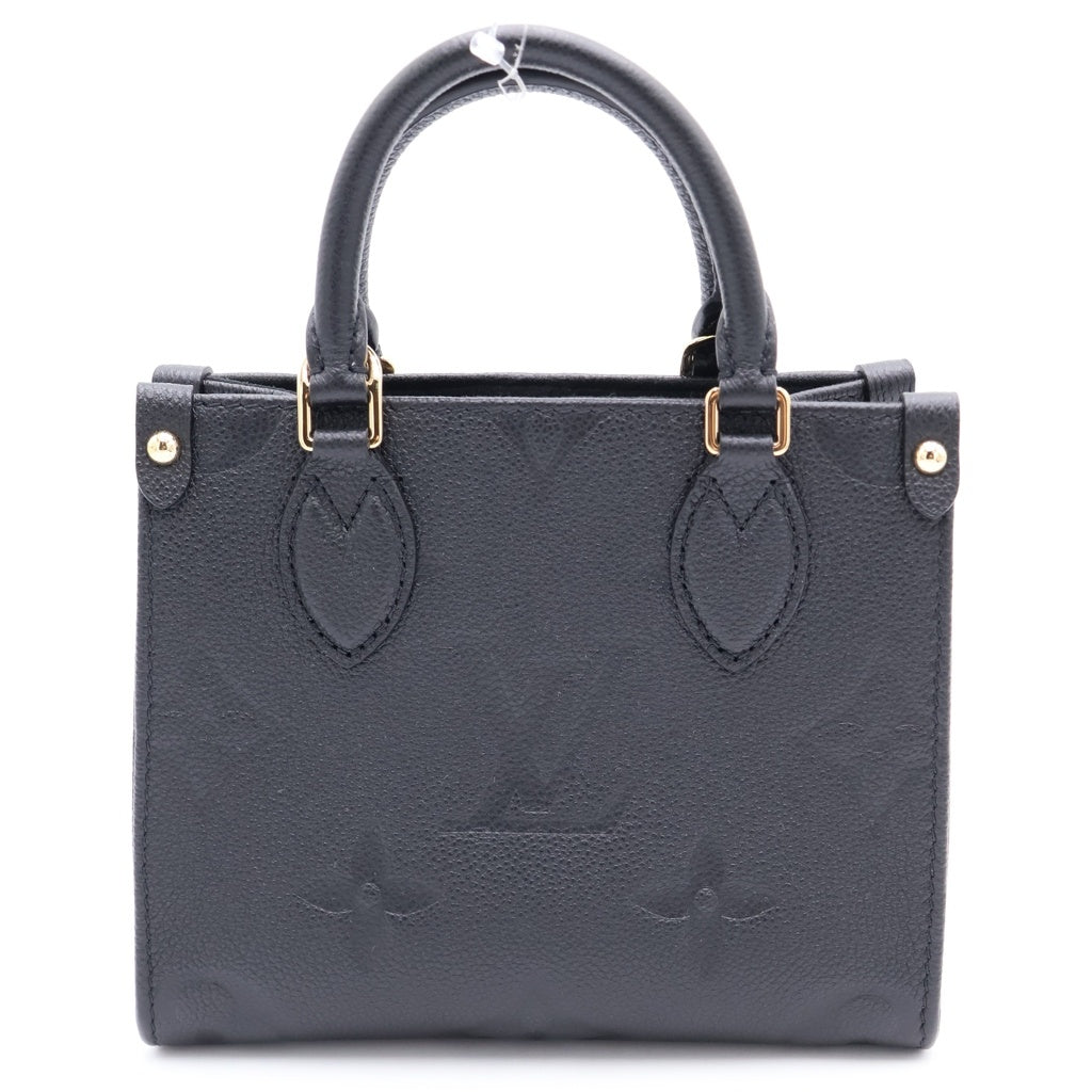 LOUIS VUITTON(ルイヴィトン) モノグラム・アンプラント オンザゴーBB 2WAYハンドバッグ ショルダーバッグ ブラック ノワール レザー M46993 ゴールド金具 レディース