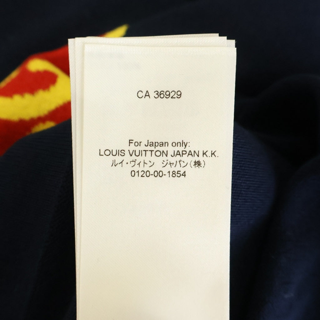 LOUIS VUITTON(ルイヴィトン) 22SS ×NIGO ニゴー インターシャハートロゴ クルーネック プルオーバー 半袖ニット セーター ネイビー RM221M JN5 HMN01W
